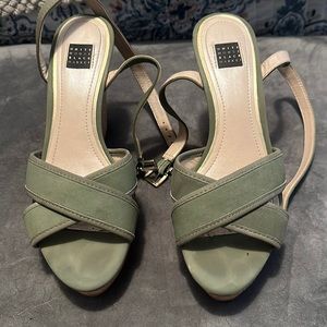 WHBM cork platform shoes